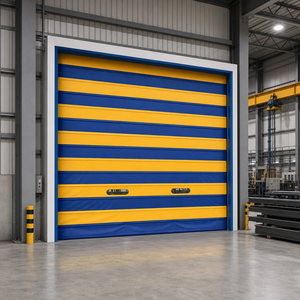 Porte rapide empilable en PVC écoénergétique automatique résistante au <span class=keywords><strong>vent</strong></span> pour entrepôt industriel - Product Image 2