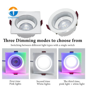 Spot encastré LED COB RGB Sampo 8W, panneau acrylique, éclairage d'ambiance pour la maison, la chambre, le bureau, le magasin, éclairage de plafond - Product Image 2