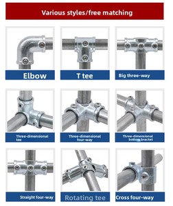 Raccords de tuyauterie galvanisés <span class=keywords><strong>Klamp</strong></span> pour tubes d'échafaudage, systèmes de balustrades et de garde-corps - Product Image 1