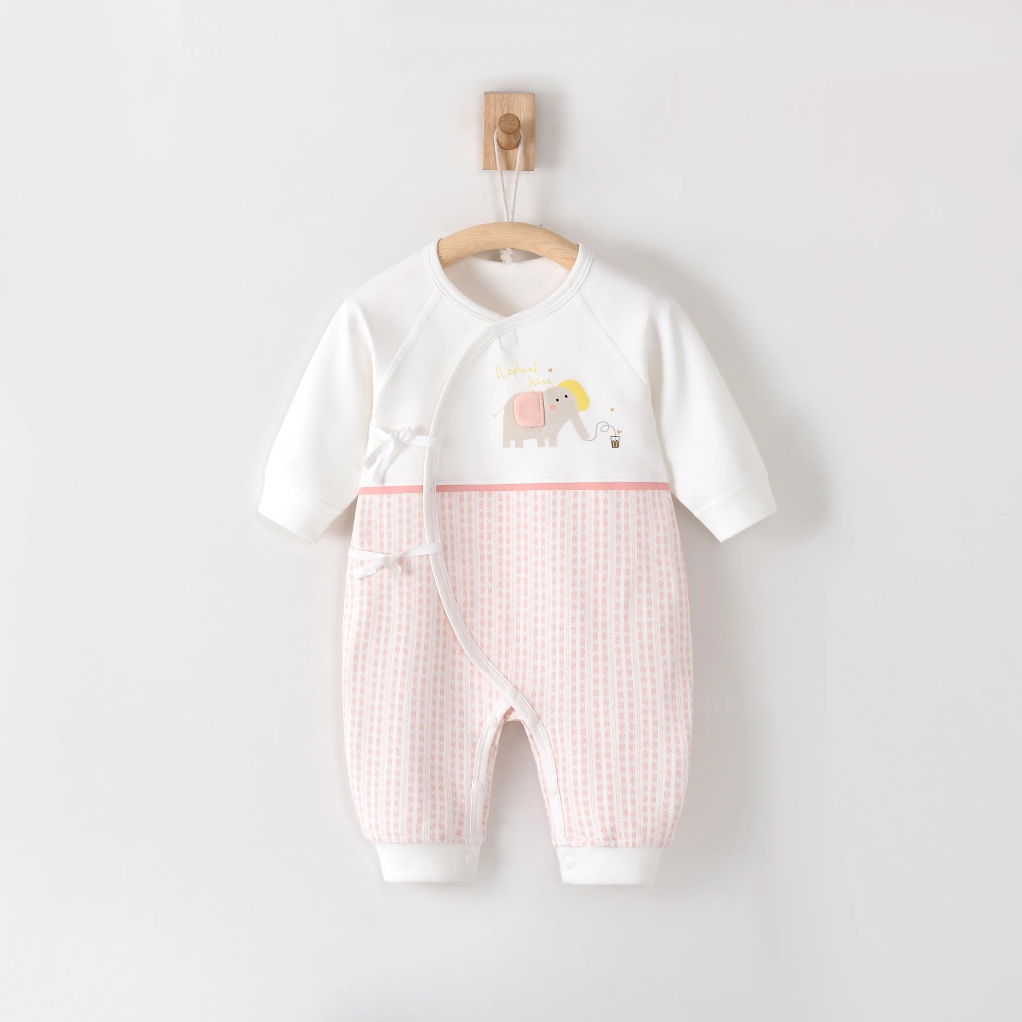 Pagliaccetto per bebè in maglia Unisex in Spandex rosa/cotone pagliaccetto per bebè
