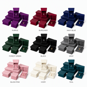 Rectangle Velvet Display <b>Box</b> Long Hinged Watch Bracelet Chain Necklace <b>Cufflink</b> Eyewear Jewelry Retail Counter Manufacturer - Product Image 6