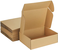 Caja de Cartón Corrugado con Cierre Automático, Caja de Cartón Plegable para Envíos por Correo, Embalaje de Regalos DIY y Envío de Paquetes Pequeños