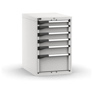 Cajonera de encimera gris Fami Master con 6 cajones grandes ajustables 561x726x850mm - Product Image 1