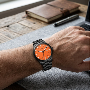 Montre à quartz pour homme Invic avec logo personnalisé, bracelet en acier inoxydable, style décontracté, cadran de 43 mm de diamètre, fournisseur personnalisé, vente discrète - Product Image 3