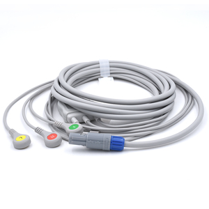 Ge Levendige Eendelige 3-Lead Ecg Kabel Met Snap Iec Ce Gecertificeerde Kabel Ecg - Product Image 3