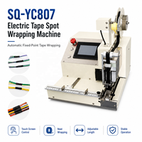 SQ-YC807 Qilin Machine de pose de ruban adhésif semi-automatique électrique haute vitesse pour faisceaux de câbles, avec coupeur automatique et précision de 0,5 mm, pour ruban adhésif local