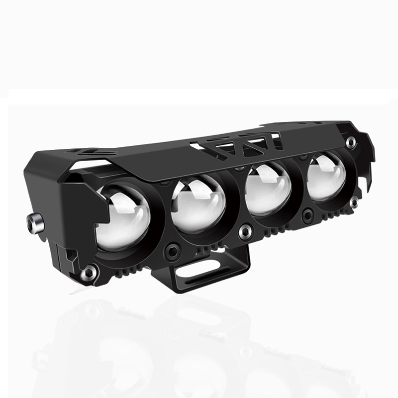 Motorcycle Spotlights Four Lenses Led Headlight 5064 Lamp Beads Mini Driving Lights Work Light Fog Lamp Bulb for Car Truck JAB4