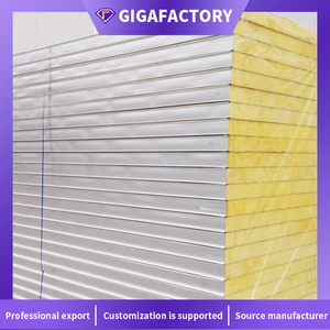 Mật độ cao lớp Một bảng điều khiển bánh sandwich len đá chống cháy với bảo quản nhiệt cho nhà máy xây dựng bức tường phòng lạnh hội thảo - Product Image 2