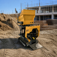 Mini-dumper sur chenilles HDL YH-1000S avec système de levage de 1000 kg pour le transport en construction et en jardinage