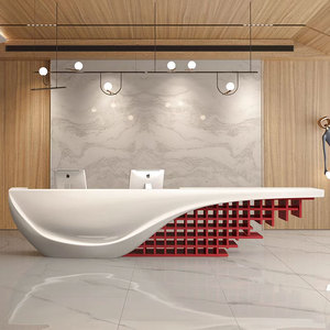 Comptoirs de caisse personnalisés pour bureau, hôtel, salon de beauté, bar, supermarché et salle de sport, vitrine de réception - Product Image 2