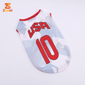 Maglietta per <span class=keywords><strong>Cani</strong></span> Traspirante in Rete Estiva, Maglia da Basket per Animali Domestici, Abbigliamento per <span class=keywords><strong>Cani</strong></span> con Stampa Coppa del <span class=keywords><strong>Mondo</strong></span>, Asciugatura Rapida, Vestiti per <span class=keywords><strong>Cani</strong></span> e Gatti Teddy - Product Image 4