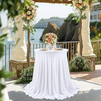 Housse de table et jupe de table en polyester élastique, de haute qualité, personnalisable, moderne, infroissable et écologique, pour anniversaires et Noël
