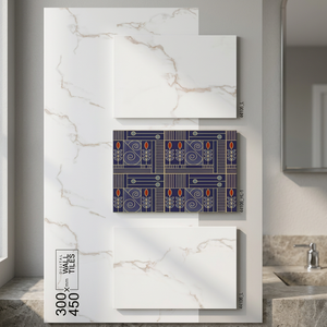 Sky Blue Digital Ceramic <b>Wall</b> Tiles 300x450mm Glossy Glazed Classic Design for Soft Interior Decor - Product Image 6