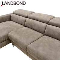 Canapé de salon moderne de luxe en tissu, canapé d'angle européen, mobilier minimaliste, canapé-lit avec appuie-tête manuel, pour hôtel