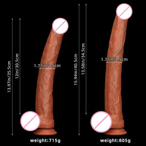 Dildo en silicone souple surdimensionné de style européen et américain avec plug anal, 100% étanche et écologique, portable pour le plaisir féminin - Product Image 6