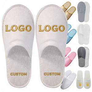 Chaussons d'hôtel personnalisés pour hommes et femmes, avec logo sur mesure, lavables, jetables, pour service client, spa, hôtel de luxe - Product Image 1