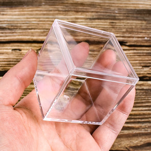 Caja Acrílica Transparente de 2.6 Pulgadas con Tapa, Mini Caja de Almacenamiento de Plástico para Joyería, Contenedores Cúbicos para Dulces, Joyas Pequeñas, Recuerdos de Fiesta de Pascua - Product Image 4