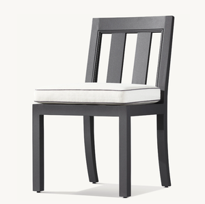 Chaise sans accoudoirs de patio tout temps <span class=keywords><strong>COSTA</strong></span> ensemble de salle à manger de plage de jardin chaise d'appoint de salle à manger en aluminium de meubles en métal fabriqués à la main - Product Image 4