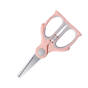 Baby Food Scissors Stainless Steel Portable With Lock For Meat Vegetables And Pasta Cutting - Product Image 2