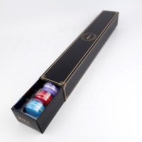 Boîte cadeau pliable en papier pour macarons, biscuits et desserts, avec logo imprimé sur feuille d'or, 13 pièces, avec inserts.