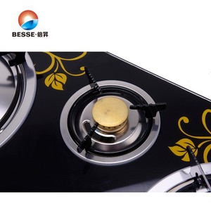 Table de cuisson à gaz 3 brûleurs en verre trempé avec commande par bouton pour cuisines domestiques, hôtelières, de camping-car et extérieures - Product Image 4