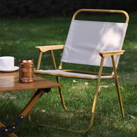 Chaise pliante en métal portable d'extérieur avec dossier simple, légère et imperméable, chaise de loisirs de jardin