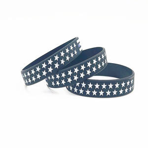 <span class=keywords><strong>Pulseras</strong></span> de Silicona con la Bandera de Estados Unidos, Línea Azul Delgada, Impermeables, Multicolores, de Moda, para Aniversario de Policía, Venta al Por Mayor de Fábrica - Product Image 1