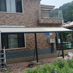 Toldo Retráctil Eléctrico <span class=keywords><strong>para</strong></span> Coche, 5x4m 6x3m, Control Remoto, Marco de Aluminio Gris, <span class=keywords><strong>para</strong></span> Estacionamiento - Product Image 2