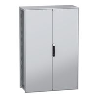 NSYSFN1812502DP Armoire de sol à 2 portes, acier galvanisé, IP55, gris, noir, 1200mm x 500mm 1800mm, série PanelSeT SFN