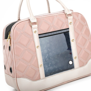 Transportadora de mascotas Baolujie, suave, transpirable, acolchada, rosa, para gatos, portátil, con asa para viajar - Product Image 4