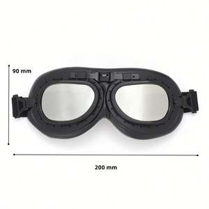 Lunettes de Pilote Steampunk Classiques Vintage 2025 pour Hommes et Femmes, Lunettes de Cyclisme et de Moto en Cuir Coupe-Vent pour l'Extérieur - Product Image 6