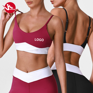 Sujetador deportivo sin espalda de primera calidad, estilo occidental, de una pieza, con diseño hueco, de secado rápido, con almohadillas extraíbles, para entrenamiento y yoga. - Product Image 1