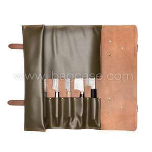 ม้วนมีดหนังสำหรับเชฟในครัวแบบพรีเมียมสั่งทำได้ - Product Image 3