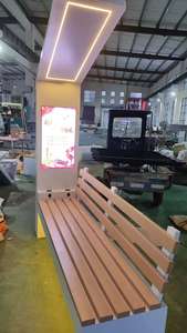 Banc étanche en acier à énergie solaire avec chargement USB Wifi pour l'utilisation <span class=keywords><strong>de</strong></span> la publicité extérieure dans les parcs <span class=keywords><strong>de</strong></span> <span class=keywords><strong>jardin</strong></span> ou les supermarchés - Product Image 5