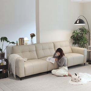 Elegante e moderno di lusso soggiorno mobili eleganti moderni convertibili a tre posti in vera pelle divano <span class=keywords><strong>Design</strong></span> minimalista letto - Product Image 2