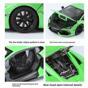 Modellino Auto Sportiva HMB Revuelto in Lega Pressofusa, Giocattolo per Bambini con Effetti Luminosi e Sonori, <span class=keywords><strong>Scala</strong></span> <span class=keywords><strong>1</strong></span>:<span class=keywords><strong>18</strong></span>, Funzionamento a Batteria - Product Image 3