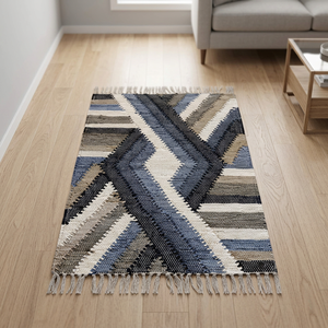 Best Quality Handwoven Cotton <b>Rugs</b> and Carpets <b>for</b> Living Area Bedroom <b>Prayer</b> <b>Rugs</b> with Custom Size and Design Options India - Product Image 4
