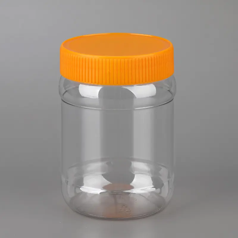 390ml PET şeffaf susam yağı pet şişeler 390cc şeffaf plastik tek kullanımlık depolama kapaklı konteyner