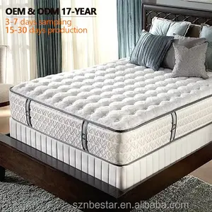 Colchão de mola de bobina de bolso, cama moderna e quente para primavera