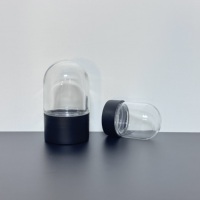 Pot en verre à large ouverture, écologique, recyclable, résistant aux enfants, avec couvercle en dôme résistant aux enfants, 1 oz, 2 oz, 3 oz, 4 oz