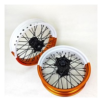 Roues Supermoto de 17 pouces pour EXC SXF XC-W 125 250 300 450 500, jantes de course Motard en aluminium CNC durable anodisé, 17x3.5 17x5.0
