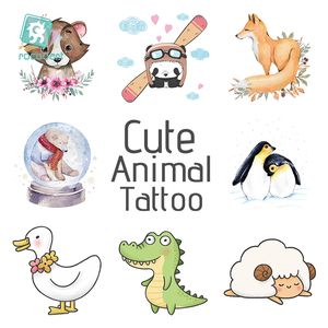 Premi scolastici regali dei cartoni animati simpatici simpatici <span class=keywords><strong>cani</strong></span> gatti divertenti <span class=keywords><strong>tatuaggi</strong></span> temporanei adesivi forniture animali cucciolo tatuaggio adesivi - Product Image 3