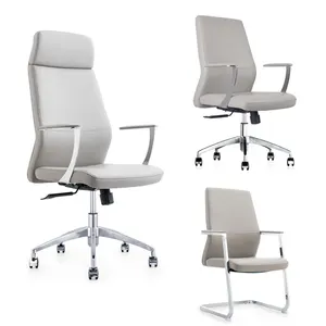 Swivel Chair Design Commercial Furniture Factory Price Big Boss Swivel Manager PU Leather Office Chair