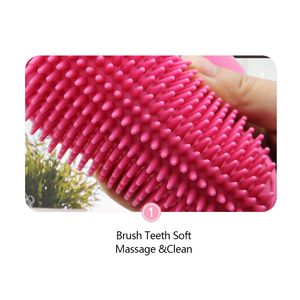 Brosse de massage apaisante en TPR pour chiens et chats, avec poignée annulaire réglable, pour le nettoyage, le toilettage et le bain – Vente en gros - Product Image 3