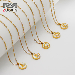 Zogxin Letter Pendant Necklace Gold Chain Alphabet Initial Charm For Women Everyday Wear Fashion Jewelry - Product Image 1