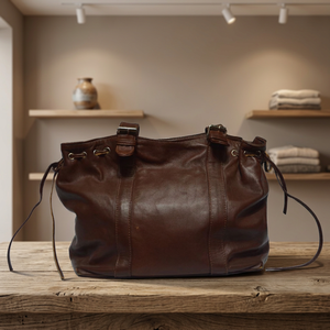 Sac à main unisexe en cuir de veau de qualité supérieure, élégant et tendance, de la boutique Biyadina, motif pierre, forme seau, fermeture à glissière et à fermoir MA - Product Image 2