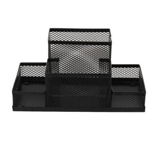 Metal Mesh Desk Organizer Set Office Supplies Accessories Storage Caddy Pen Pencil Holder All in One Desktop 4 <b>Compartments</b> - Product Image 2