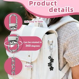 NCIWAN PCS Keychain Making Kit Swivel <b>Snap</b> <b>Hook</b> Lobster Claw Clasps And Extender Chain Silver Metal Keychain Clips With Key Ring - Product Image 4