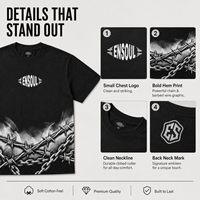 ODM/OEM Hersteller Maßgeschneidertes 260gsm Übergroßes T-Shirt Grafik Digitaldruck Individuelles Logo & Rückenmuster Herren Streetwear Casual Tee