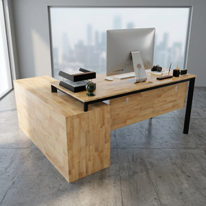 HBOV021 170x150 Oval Contemporary Executive <b>Desk</b> Wood Plywood Office Furniture Freestanding Assembly Required Storage Office - Product Image 3